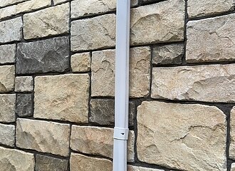 住宅外壁をモルタル造形にて石積風に施工いたしました。（福岡市）のイメージ